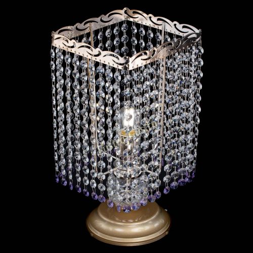 Настольная лампа Квадрат оптикон №1 фиолетовая в Кирове Гусь Хрустальный