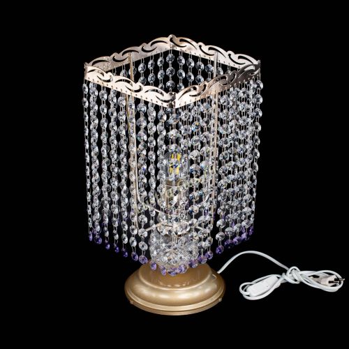 Настольная лампа Квадрат оптикон №1 фиолетовая в Кирове Гусь Хрустальный
