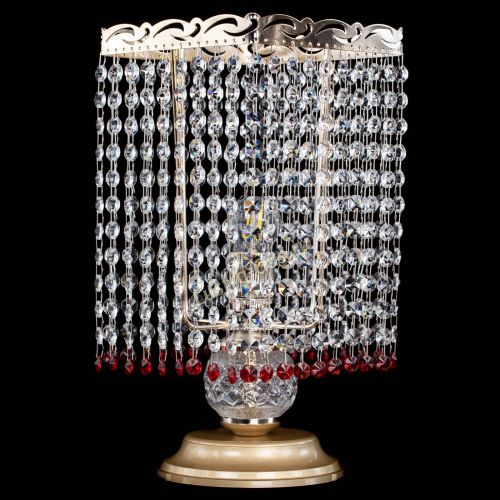 Настольная лампа Квадрат оптикон №1 красная в Кирове Гусь Хрустальный