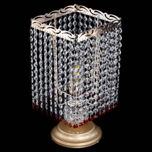 Настольная лампа Квадрат оптикон №1 красная в Кирове Гусь Хрустальный