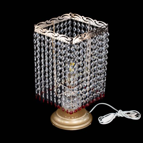 Настольная лампа Квадрат оптикон №1 красная в Кирове Гусь Хрустальный