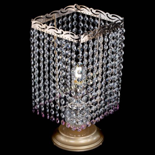 Настольная лампа Квадрат оптикон №1 розовая в Кирове Гусь Хрустальный