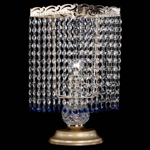 Настольная лампа Квадрат оптикон №1 синяя в Кирове Гусь Хрустальный