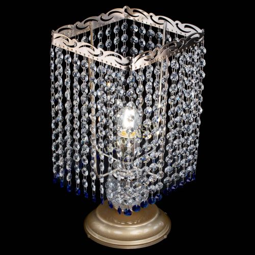 Настольная лампа Квадрат оптикон №1 синяя в Кирове Гусь Хрустальный