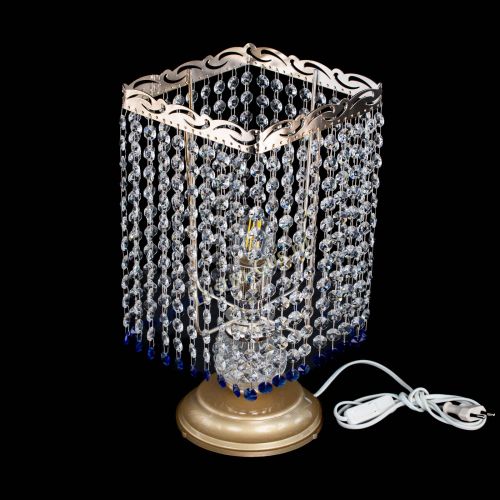 Настольная лампа Квадрат оптикон №1 синяя в Кирове Гусь Хрустальный