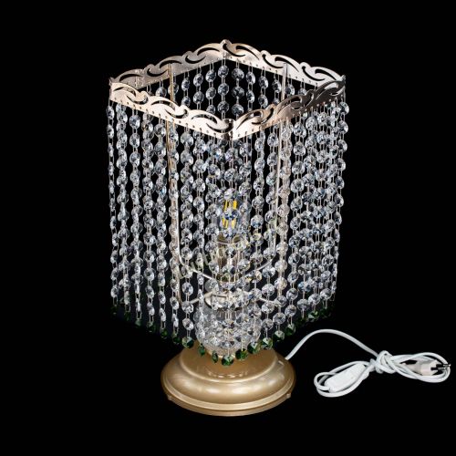 Настольная лампа Квадрат оптикон №1 зеленая в Кирове Гусь Хрустальный