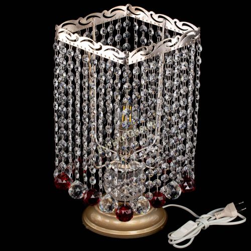 Настольная лампа Квадрат шар красная в Кирове Гусь Хрустальный