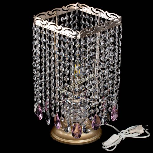 Настольная лампа Квадрат журавлик розовая в Кирове Гусь Хрустальный