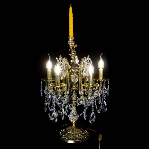 Бронзовая настольная лампа Луиза №5/2 баден в Кирове Гусь Хрустальный