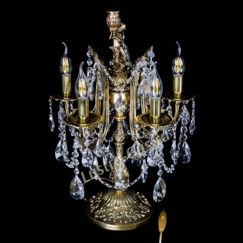 Бронзовая настольная лампа Луиза №5/2 лучик в Кирове Гусь Хрустальный