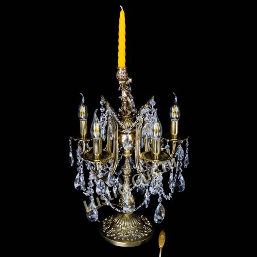 Бронзовая настольная лампа Луиза №5/2 лучик в Кирове Гусь Хрустальный