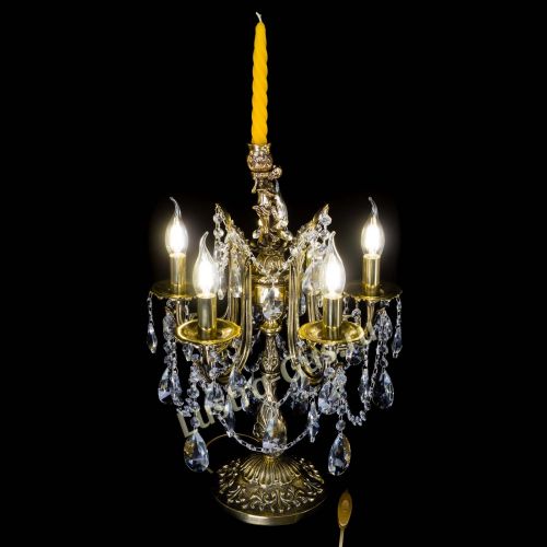 Бронзовая настольная лампа Луиза №5/2 лучик в Кирове Гусь Хрустальный