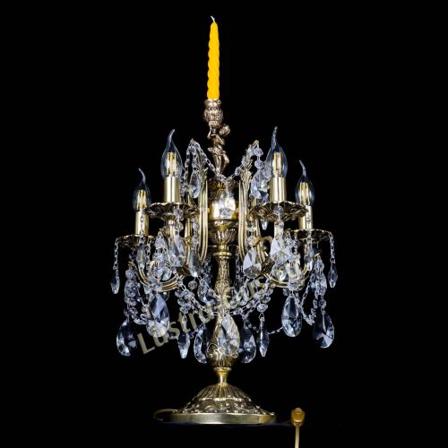 Бронзовая настольная лампа Луиза №5/2 лучик в Кирове Гусь Хрустальный