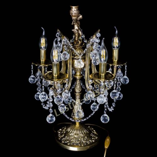 Бронзовая настольная лампа Луиза №5/2 шар в Кирове Гусь Хрустальный