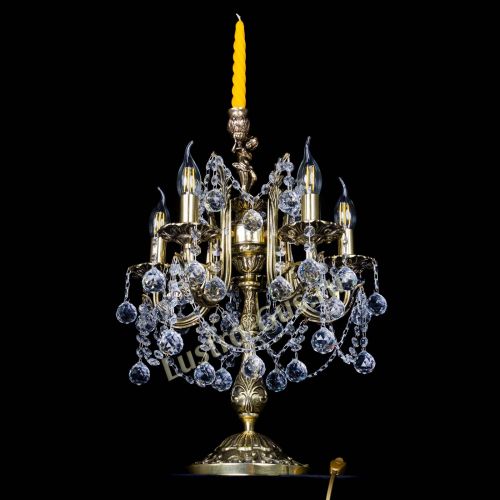 Бронзовая настольная лампа Луиза №5/2 шар в Кирове Гусь Хрустальный