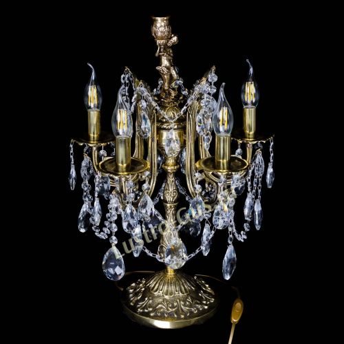 Бронзовая настольная лампа Луиза №5/2 журавлик в Кирове Гусь Хрустальный