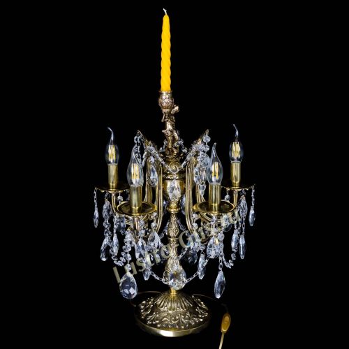 Бронзовая настольная лампа Луиза №5/2 журавлик в Кирове Гусь Хрустальный