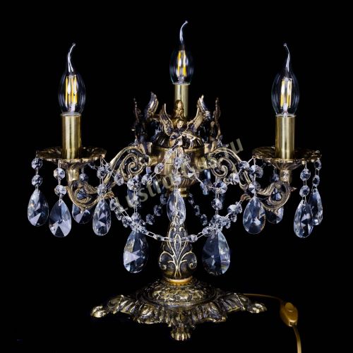 Бронзовая настольная лампа Муза №3 лучик в Кирове Гусь Хрустальный