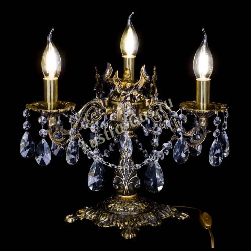 Бронзовая настольная лампа Муза №3 лучик в Кирове Гусь Хрустальный