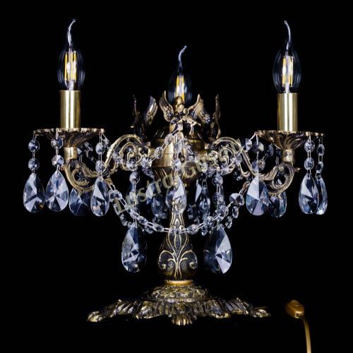 Бронзовая настольная лампа Муза №3 лучик в Кирове Гусь Хрустальный