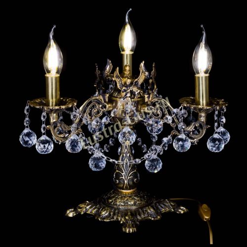 Бронзовая настольная лампа Муза №3 шар в Кирове Гусь Хрустальный