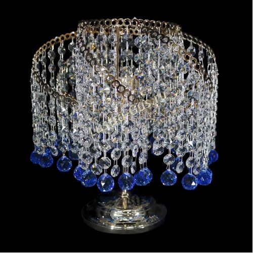 Настольная лампа Космея шар синяя в Кирове Гусь Хрустальный