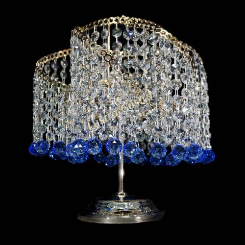 Настольная лампа Космея шар синяя в Кирове Гусь Хрустальный