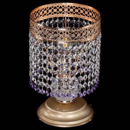 Настольная лампа Венеция №1 мини фиолетовая в Кирове Гусь Хрустальный