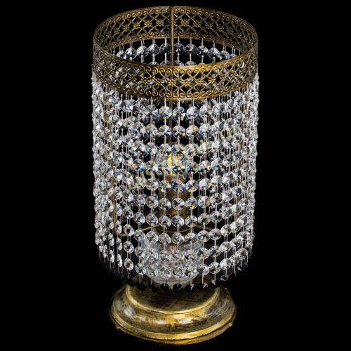 Настольная лампа Венеция оптикон №1 бронза черная в Кирове Гусь Хрустальный