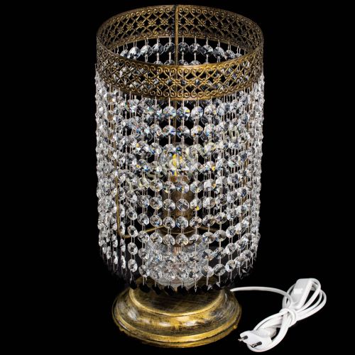 Настольная лампа Венеция оптикон №1 бронза черная в Кирове Гусь Хрустальный