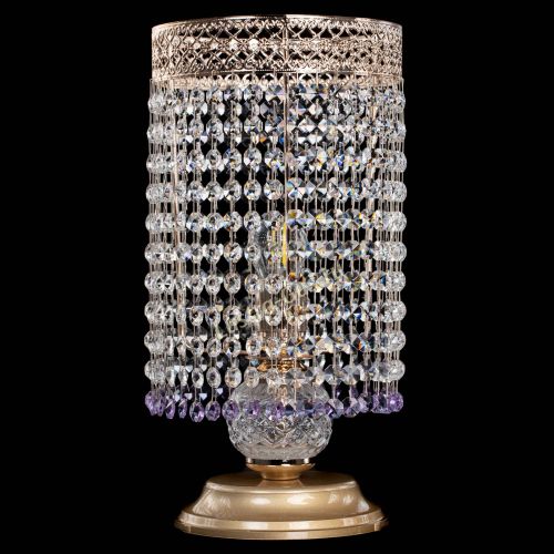 Настольная лампа Венеция оптикон №1 фиолетовая в Кирове Гусь Хрустальный
