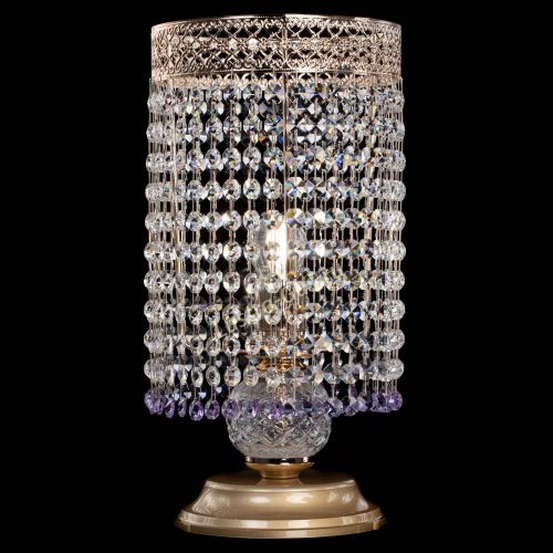 Настольная лампа Венеция оптикон №1 фиолетовая в Кирове Гусь Хрустальный