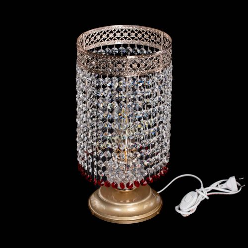 Настольная лампа Венеция оптикон №1 красная в Кирове Гусь Хрустальный
