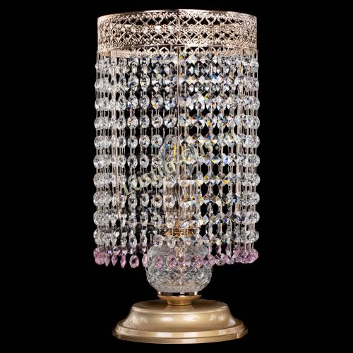 Настольная лампа Венеция оптикон №1 розовая в Кирове Гусь Хрустальный