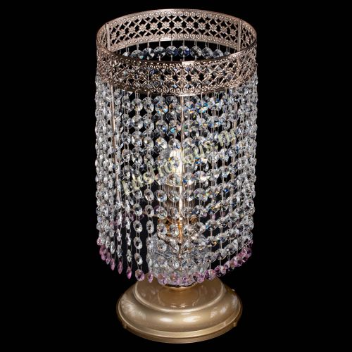Настольная лампа Венеция оптикон №1 розовая в Кирове Гусь Хрустальный