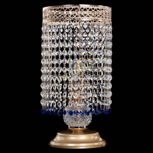 Настольная лампа Венеция оптикон №1 синяя в Кирове Гусь Хрустальный