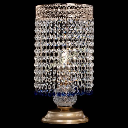 Настольная лампа Венеция оптикон №1 синяя в Кирове Гусь Хрустальный