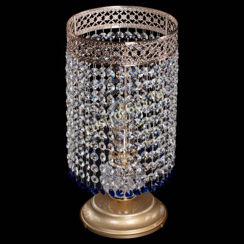 Настольная лампа Венеция оптикон №1 синяя в Кирове Гусь Хрустальный