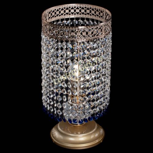 Настольная лампа Венеция оптикон №1 синяя в Кирове Гусь Хрустальный