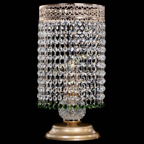 Настольная лампа Венеция оптикон №1 зеленая в Кирове Гусь Хрустальный