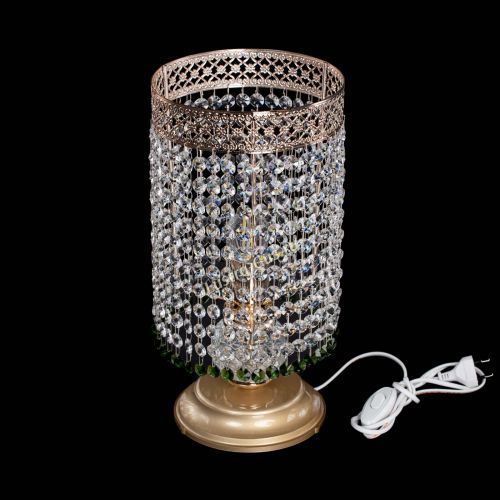 Настольная лампа Венеция оптикон №1 зеленая в Кирове Гусь Хрустальный