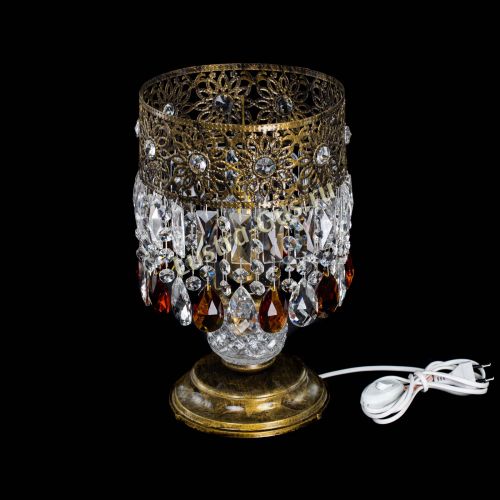 Настольная лампа Восток с пластинками под бронзу Чайная в Кирове Гусь Хрустальный