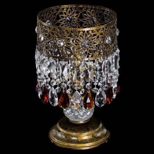 Настольная лампа Восток с пластинками под бронзу Чайная в Кирове Гусь Хрустальный