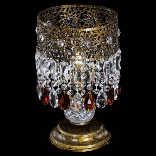 Настольная лампа Восток с пластинками под бронзу Чайная в Кирове Гусь Хрустальный