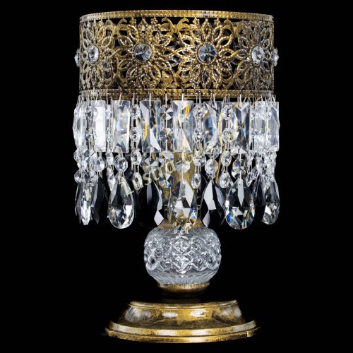 Настольная лампа Восток с пластинками под бронзу Черная в Кирове Гусь Хрустальный