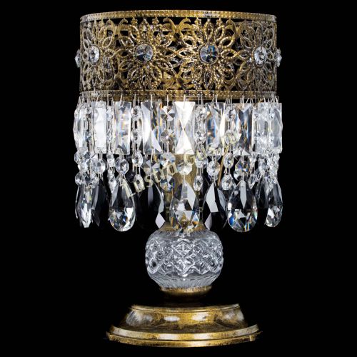 Настольная лампа Восток с пластинками под бронзу Черная в Кирове Гусь Хрустальный