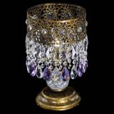 Настольная лампа Восток с пластинками под бронзу Фиолетовая в Кирове