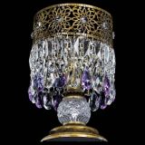 Настольная лампа Восток с пластинками под бронзу Фиолетовая в Кирове