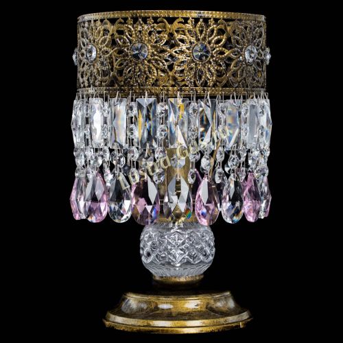 Настольная лампа Восток с пластинками под бронзу Розовая в Кирове Гусь Хрустальный