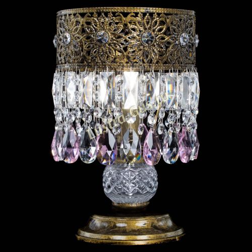 Настольная лампа Восток с пластинками под бронзу Розовая в Кирове Гусь Хрустальный